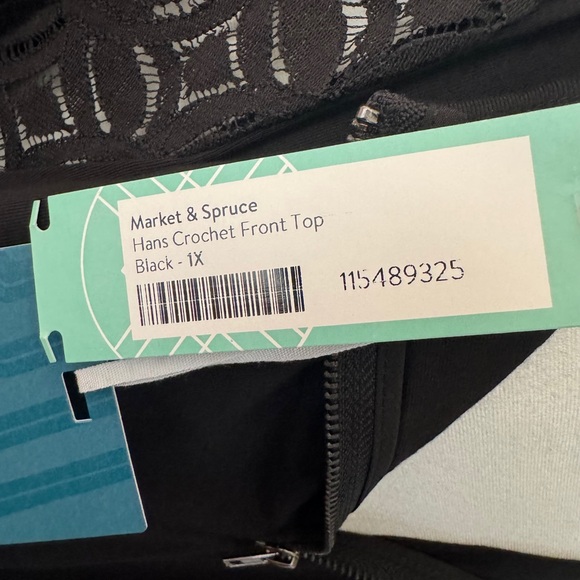 Black Short Sleeve Lace Tee - Picture 6 of 8